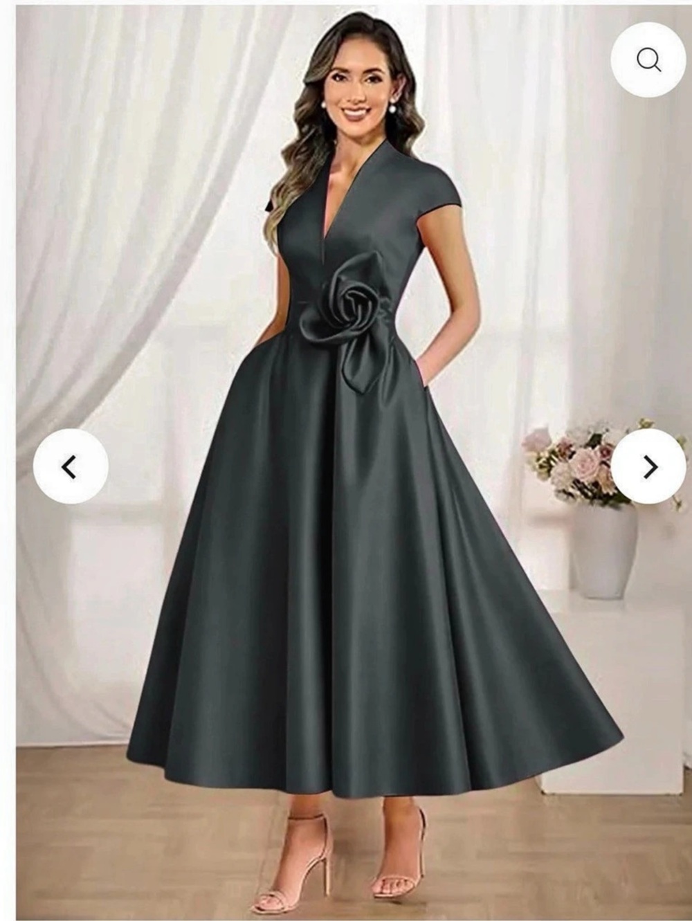Black Midi Dress Size 2 NWT